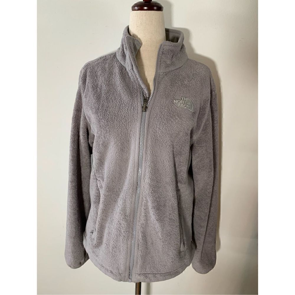 North face gray women’s fleece jacket medium